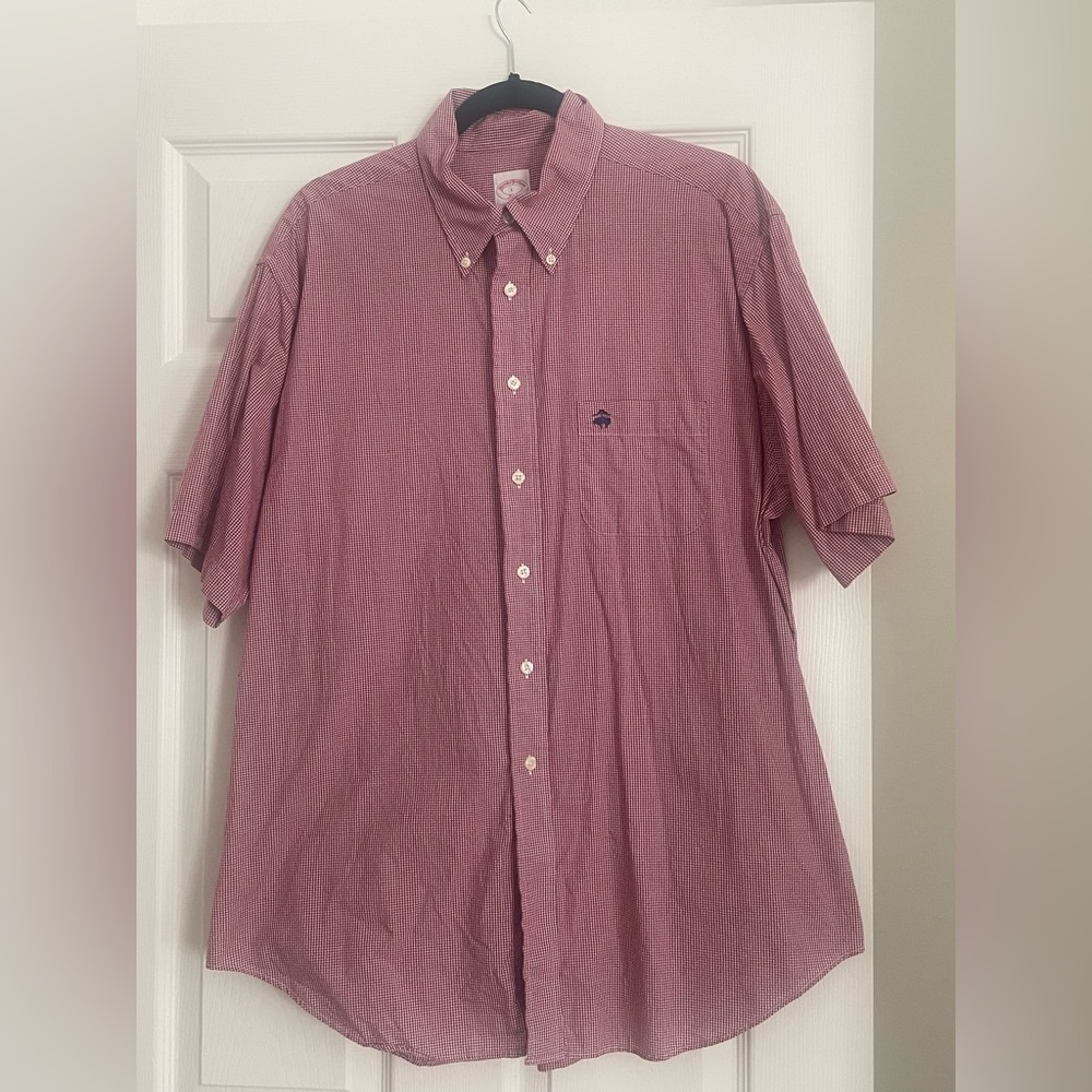 Mens Brooks Brothers Short Sleeve Shirt Size Large